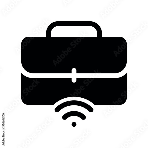 Smart Business Briefcase Connecting To Network