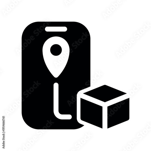 Mobile Phone Delivery App Interface with Parcel Icon