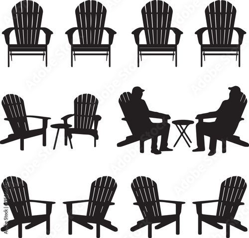 Black and white of various office chairs isolated on white background swivel chairs armchairs
