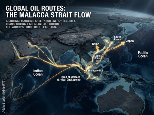 Global Oil Routes in Malacca Strait: Key Maritime Artery for Energy Security and Crude Oil Transportation in East Asia