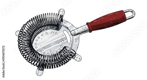 Hawthorne Cocktail Strainer with Red Handle