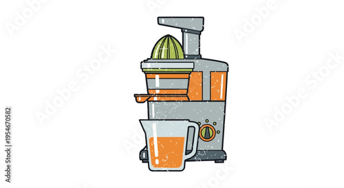 Juicer Machine With Pitcher Of Orange Juice