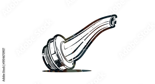 Vintage nozzle illustration on white background
