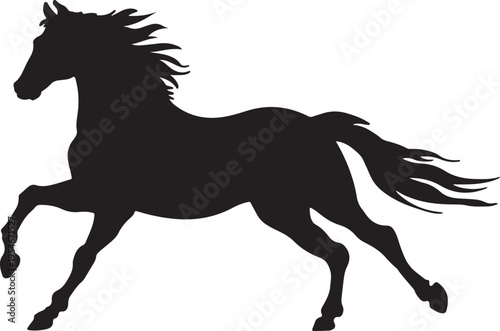 Black horse vector illustration
