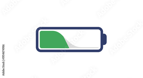 Low Battery Indicator Icon - Energy Level Symbol