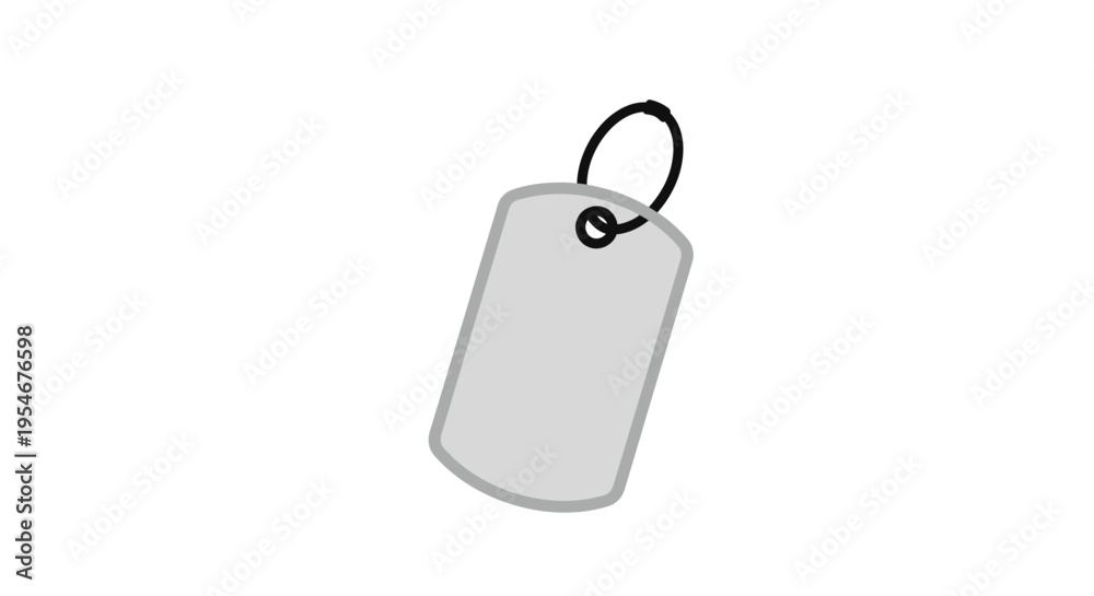 Fototapeta premium Blank Tag with Loop for Text - Isolated on White Background