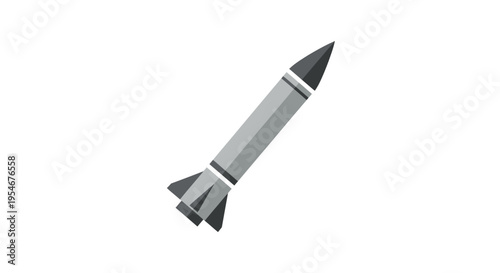 Modern Rocket Ship Illustration - Space Exploration and Future Technology Concept