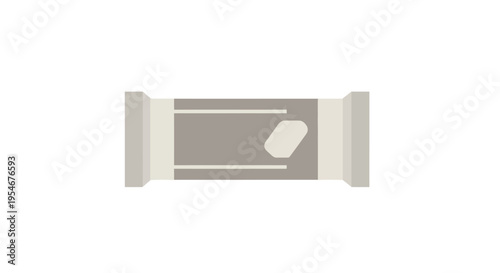 Minimalist Snack Bar Wrapper Icon, Food Product Packaging, Vector Illustration