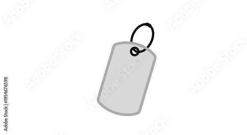 Blank Tag with Loop for Text - Isolated on White Background