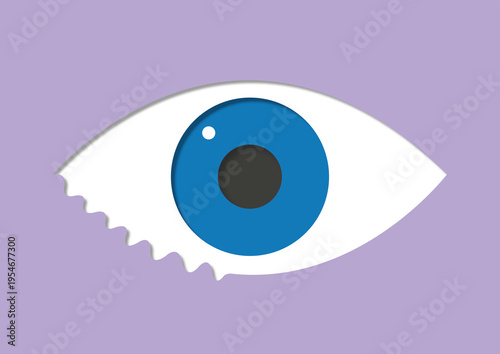 Eye twitching, conceptual illustration