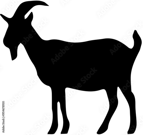 goat silhouette vector