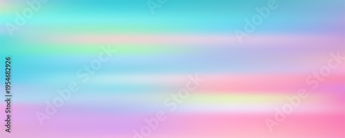 Dreamy cotton candy sky features delicate gradient transitions from yellow to blue, creating an ethereal cloudy backdrop with soft sunset lighting and abstract texture. Vector Illustration.