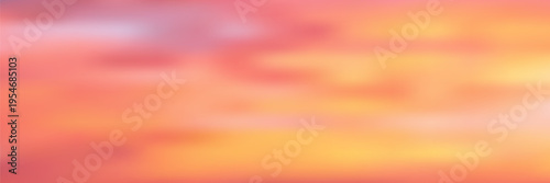 Pastel sky gradient with soft clouds and golden sunrise light. Dreamy background with yellow and orange hues perfect for summer designs and peaceful morning scenes.
