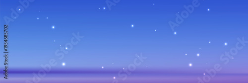 Magical gradient backdrop with pastel sunset colors, delicate starlight, and soft cloudy textures creating an enchanting twilight atmosphere. Vector Illustration.