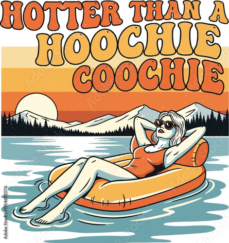 Meme Summer Vacation Hotter Than A Hoochie Coochie Shirt