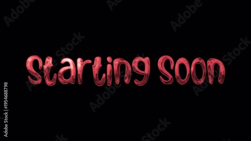 Starting Soon text with a fiery red glow on a black background, perfect for live streams and gaming.
