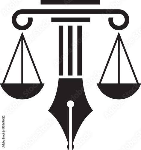 Attorney and law firm logo design.