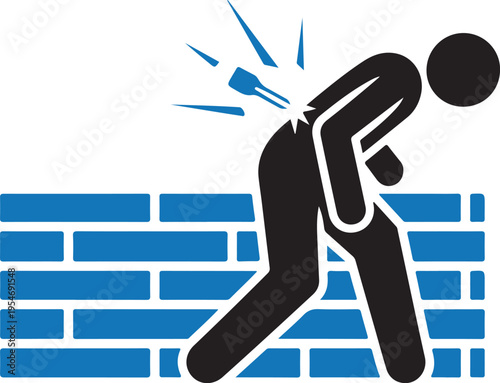 A stark black and white illustration depicts a fractured square with branching lines resembling shattered glass