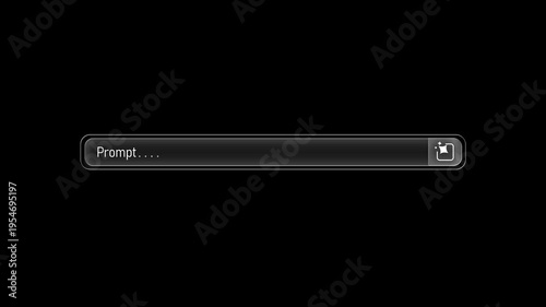 Prompt Generate AI Bar Animation | Futuristic Loading Interface, Artificial Intelligence Processing .Prompt Generate AI Bar, Artificial Intelligence colorful Gradient icon