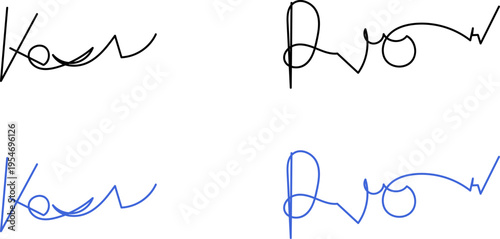 Signatures. Vector isolated collection. Handwritten signature. Abstract autograph. 