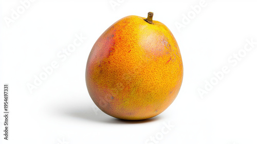 Ripe yellow mango with smooth skin and vibrant color, showcasing its natural beauty and freshness