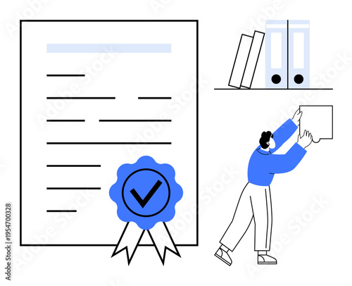 Certification process. Certification as a symbol of validation and achievement. Certification ensuring recordkeeping accuracy. For education, workplace systems, compliance frameworks, personal goals