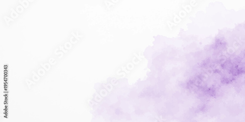 Hand painted abstract watercolor background featuring blue sky and white clouds with vintage paper texture and light steam patterns