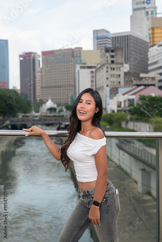 Photography Thai Woman Posing at Kuala Lumpur River of Life