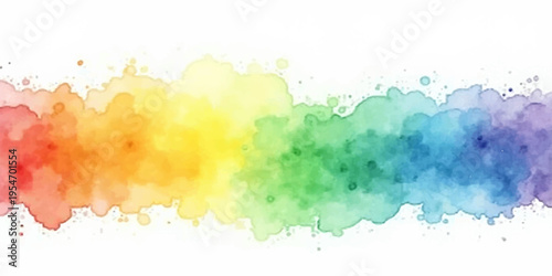 Vibrant abstract watercolor background featuring artistic paint splashes and a colorful ink texture on grunge paper pattern