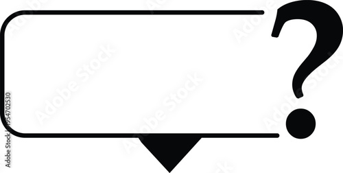 Question mark text box FAQ and Inquiry concept design vector Illustration