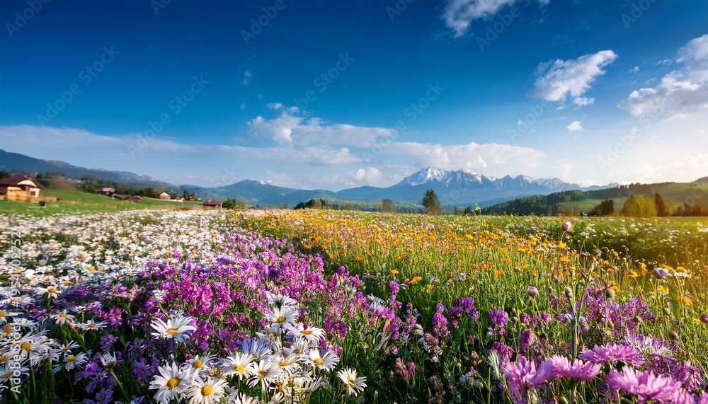 Obraz premium Fiori Natura Primavera Campagna Campo Di Fiori