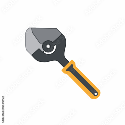 Flat Style Detailed Wrench Tool Equipment Repair Maintenance and Construction Icon