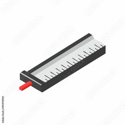 Isometric Detailed Measuring Gauge Tool Equipment Instrument Illustration