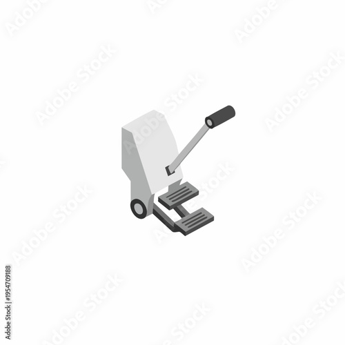 Isometric Detailed Industrial Stair Climber Machine Equipment Illustration