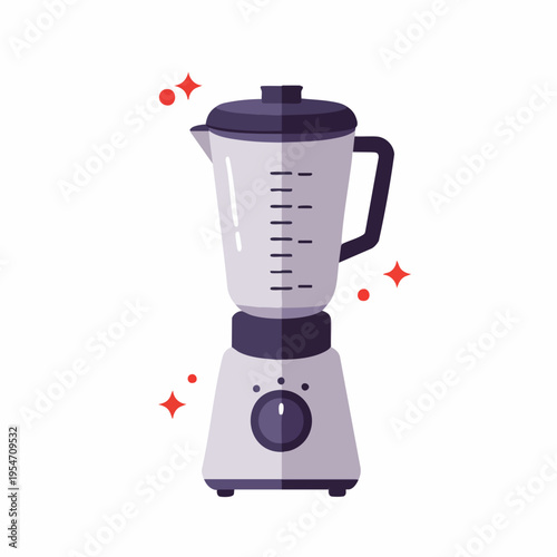 Flat Style Detailed Blender Kitchen Tool Appliance Illustration Design