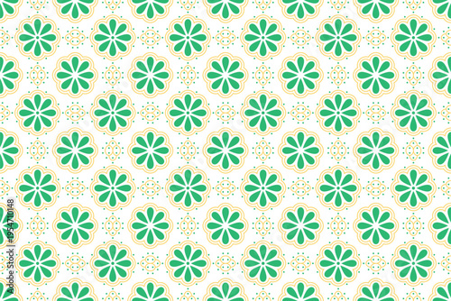 Colored Mexican Talavera Background. Seamless Pattern 