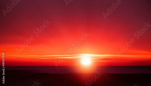Red Blur Art Sunrise Cutout Background
