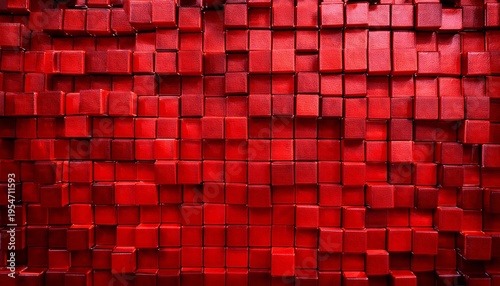 Red Cubes Wall Background
