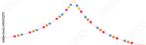 “Colorful abstract garland decoration, festive party and celebration concept, bright and playful vector design, decorative string of circles illustration”