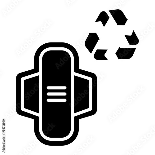 Recyclable Sanitary Pad Icon for Eco-Friendly Feminine Hygiene