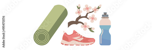 Minimal eco pattern icons with leaves and flowers – Perfect for sustainable packaging, textile design, or organic branding.