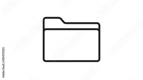 Folder icon with a tab and rounded corners, representing a digital or physical document organization tool.