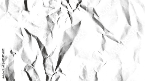 High contrast wrinkled paper halftone texture background. Abstract dotted crumpled sheet with strong folds, for modern posters, covers and graphic design compositions.