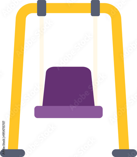 Playground swing icon representing childhood recreation and leisure