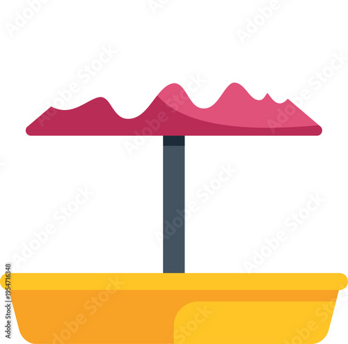 Outdoor sandbox providing a recreational area for childhood play activities