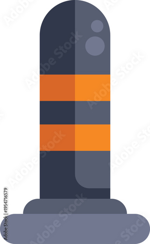 Traffic bollard directing pedestrians and vehicles in urban environments