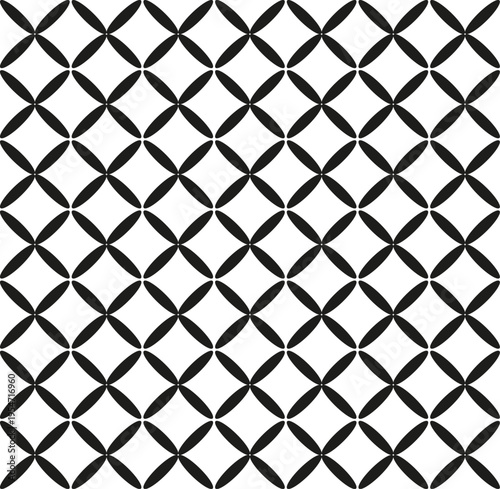 Seamless black geometric pattern in the form of a grid on a white background