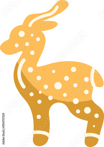 Cute reindeer cookie adding festive cheer to holiday celebrations