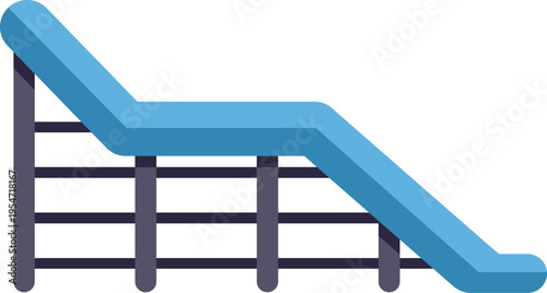 Blue water slide representing fun playground activity