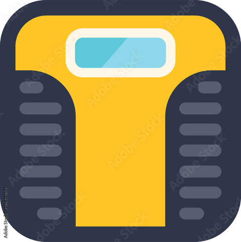 Bathroom scale displaying weight for personal health monitoring